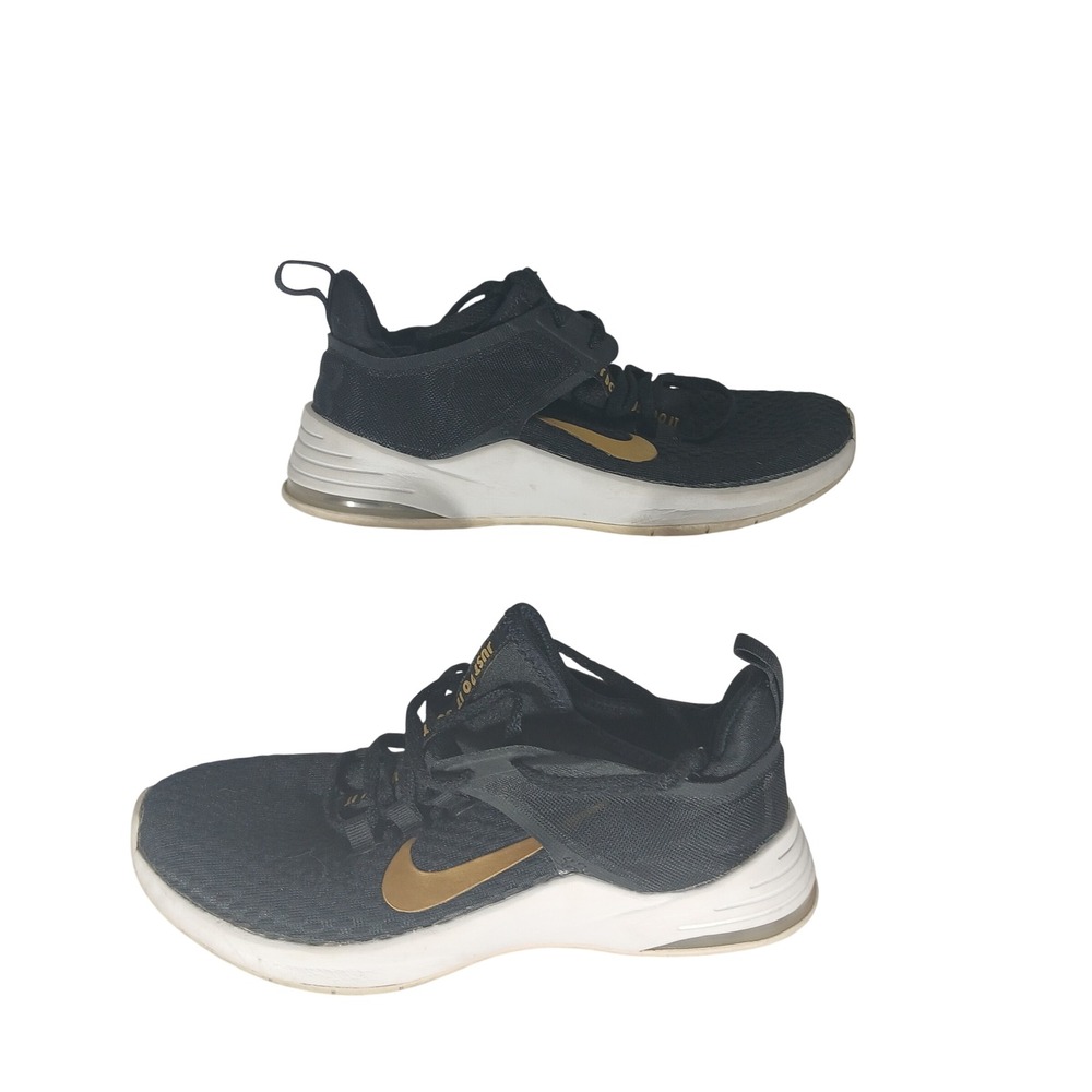 Nike Air Max Bella TR 2 Size 7 Black Gold Training Shoes AQ7492-001 Athleisure